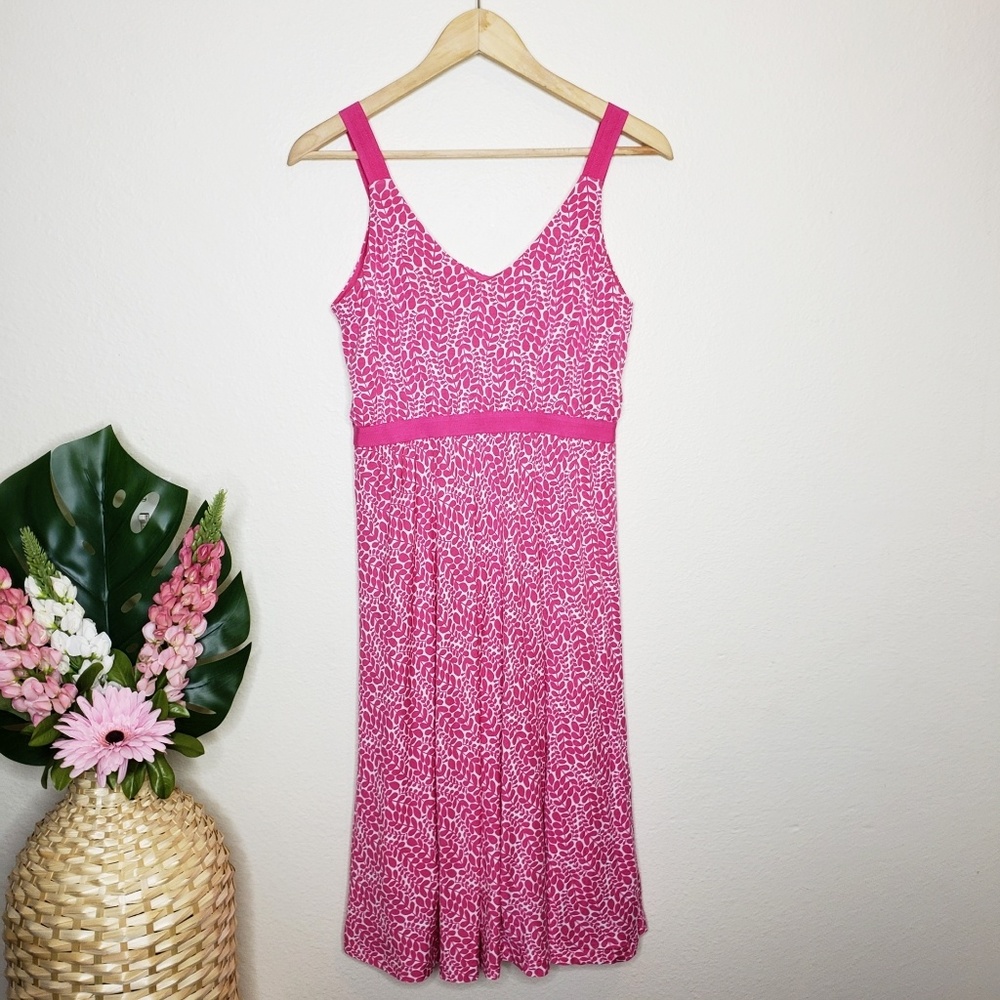 Boden Jemma Jersey Dress Pink & White